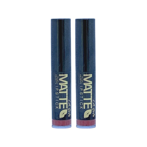 L.A Girl Matte Flat Velvet Lipstick Blessed 0.10 Oz (Pack of 2) - Beauty Gables