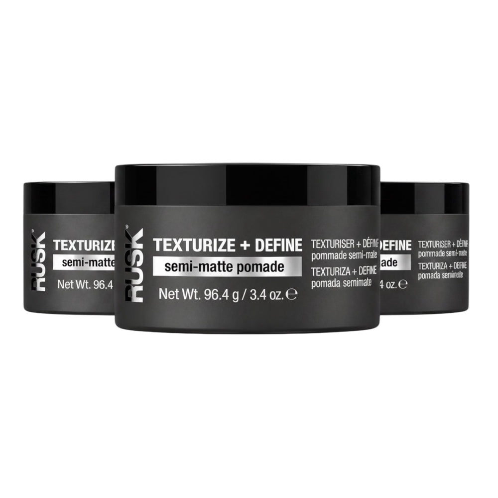 Rusk Texturize + Define Semi-Matte Pomade 3.4 Oz (Pack of 3)