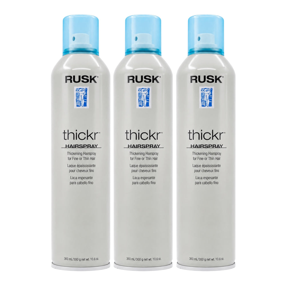 Rusk Thickr Thickening Hairspray for Fine Hair 10.6 Oz (Pack of 3)