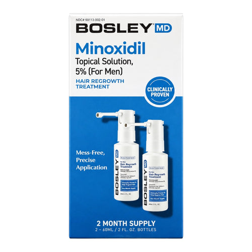 Bosley MENS Hair Re-growth Treatment 5% 2-Pack (2 Month Supply)