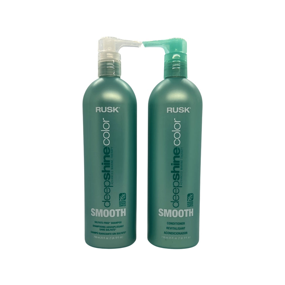 Rusk Deepshine Color Smooth Shampoo & Conditioner 25 Oz Set Beauty Gables