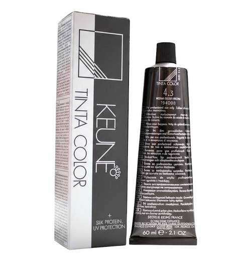 Keune Tinta Color 4.3 Permanent Color Medium Golden Brown 2.1 Oz