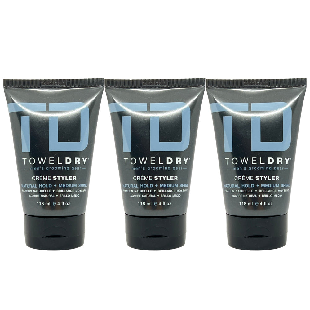 TowelDry Creme Styler + Natural Hold Shine 4 Oz (Pack of 3) - Beauty Gables