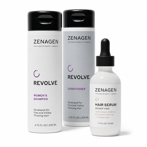 Zenagen Revolve Women's Trio Kit | Shampoo + Conditioner + Densifying for Fine & Visibly Thinning Hair.