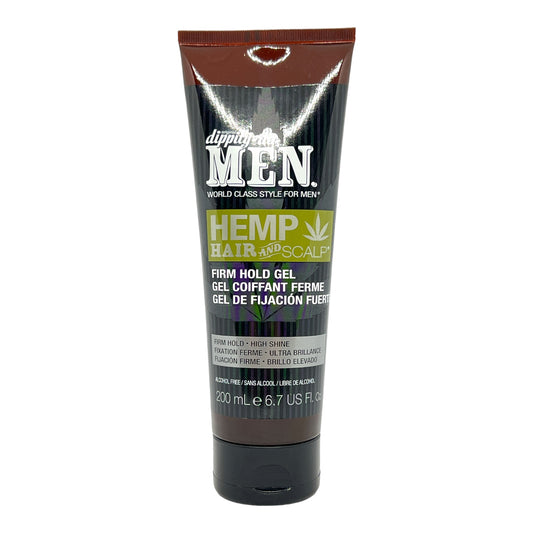 Dippity-do Men Hemp Hair & Scalp Firm Hold Gel 6.7 Oz - Beauty Gables 