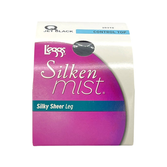L'eggs Silken Mist Control Top Pantyhose Jet Black 1 Count - Beauty Gables