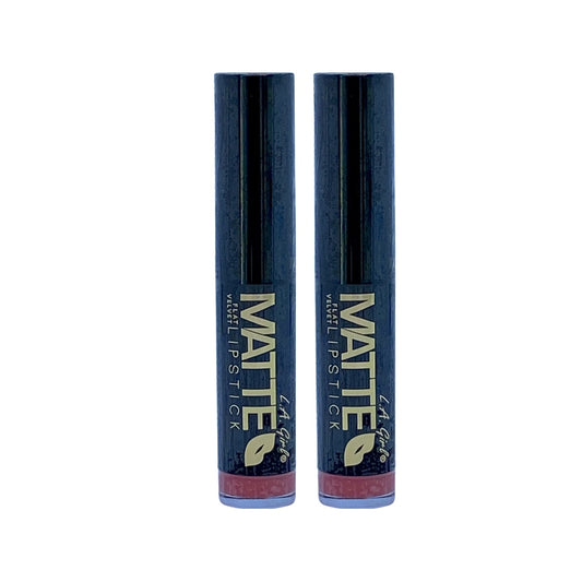 L.A Girl Velvet Matte Lipstick Sweet Revenge 0.10 Oz (Pack of 2) - Beauty Gables 