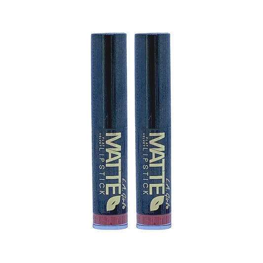 L.A Girl Matte Flat Velvet Lipstick Blessed 0.10 Oz (Pack of 2) - Beauty Gables 