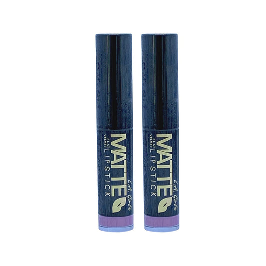L.A Girl Matte Flat Velvet Lipstick Love Story 0.10 Oz (Pack 2) - Beauty Gables 