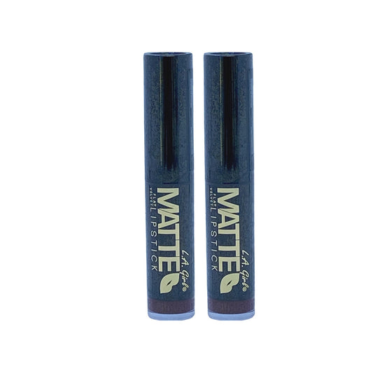 L.A Girl Matte Flat Velvet Lipstick Runway 0.10 Oz (Pack of 2) - Beauty Gables 