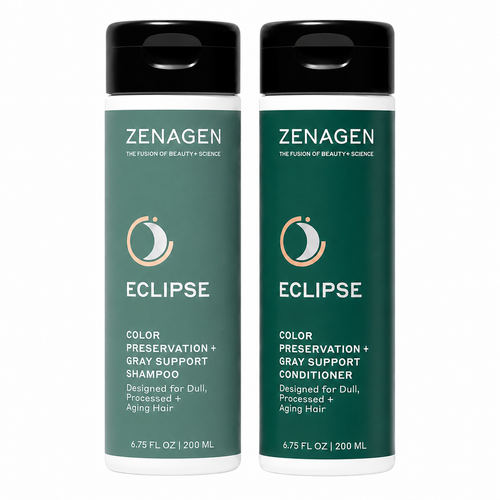 Zenagen Eclipse Color Preservation + Gray Support Shampoo & Conditioner Designed for Dull, Processed + Aging Hair 6.75 Oz Set