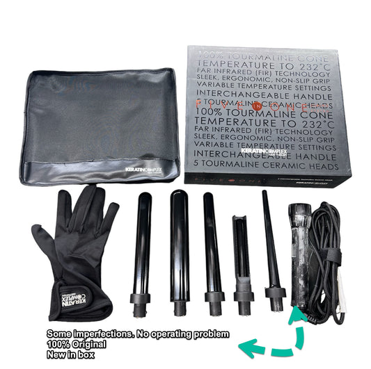 Keratin Complex Heat Theraphy FIVE in ONE Curling System Tourmlaine Curling (See Photo) - Beauty Gables 