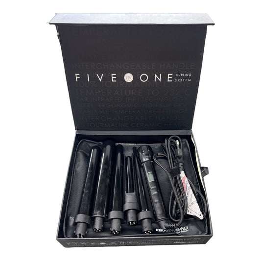 Keratin Complex Heat Theraphy FIVE in ONE Curling System Tourmlaine Curling (See Photo) - Beauty Gables 