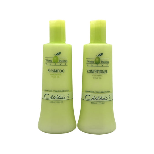 Chihtsai Volume Moisture Olive Shampoo & Conditioner 17 Oz Set - Beauty Gables