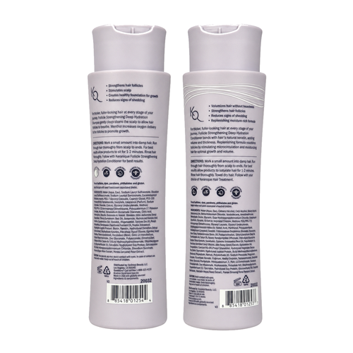 Keranique Deep Hydration Follicle Strengthening Shampoo & Conditioner 12 Oz Set