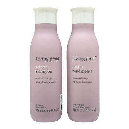 Living Proof Restore Shampoo & Conditioner 8 Oz Set - Beauty Gables 