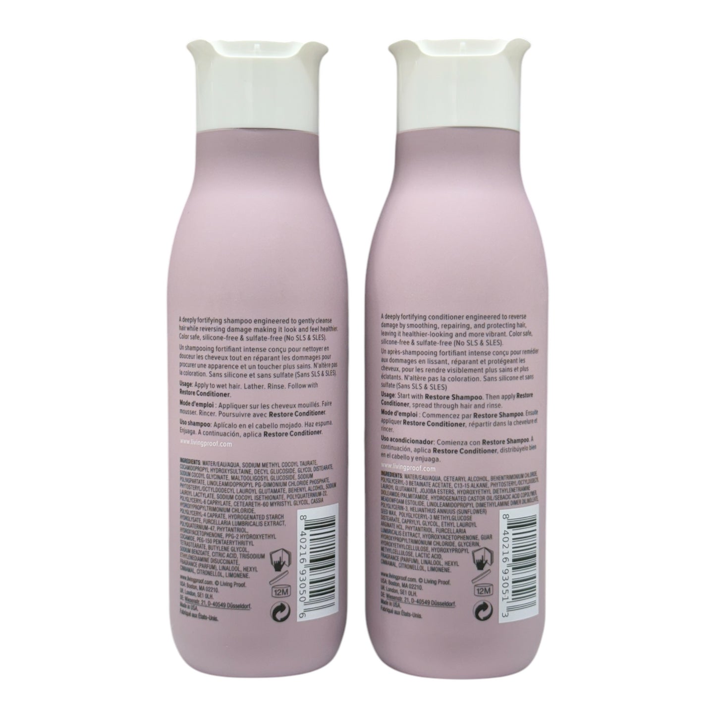 Living Proof Restore Shampoo & Conditioner 8 Oz Set - Beauty Gables 