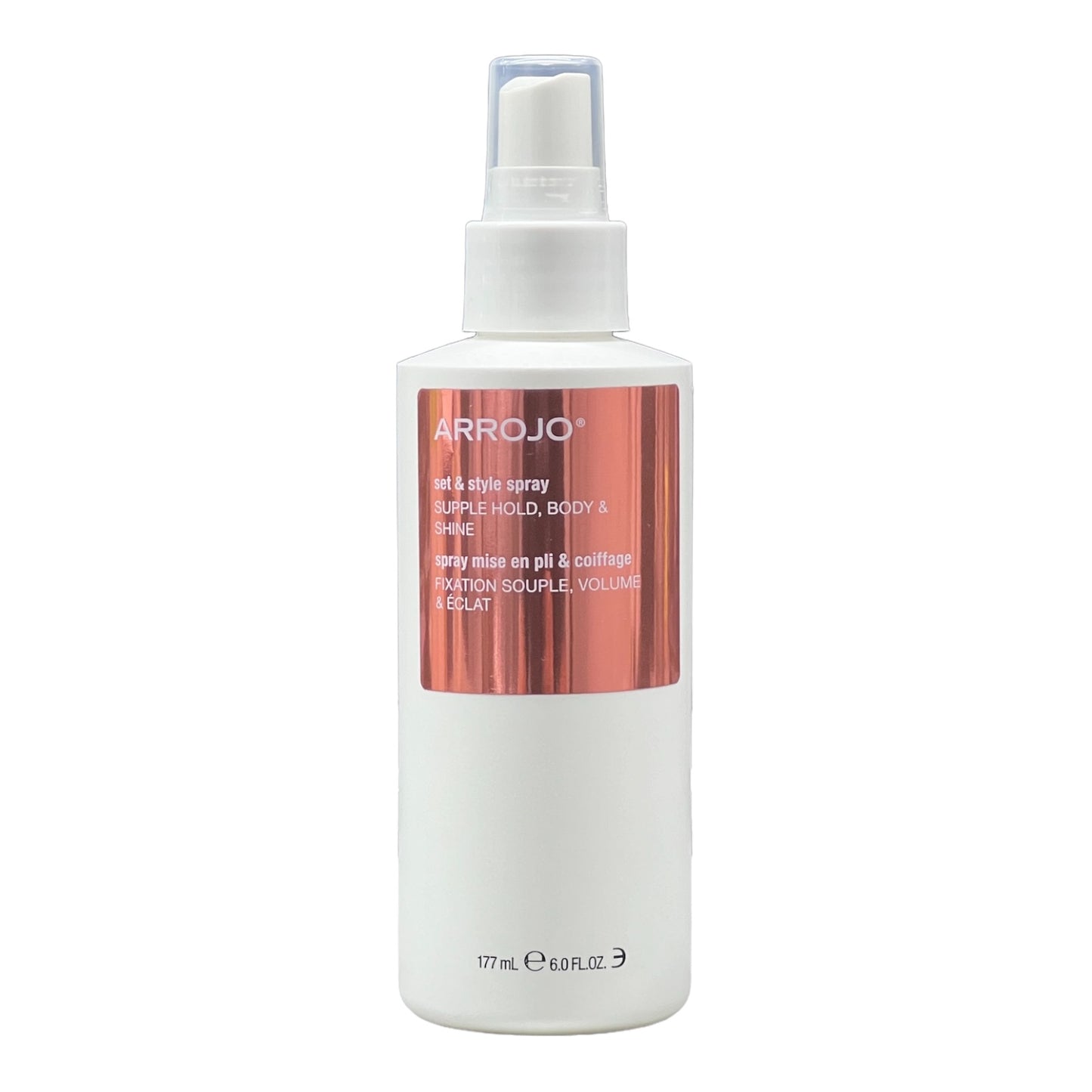 Arrojo Set & Style Spray Supple Hold, Body & Shine 6 Oz - Beauty Gables 