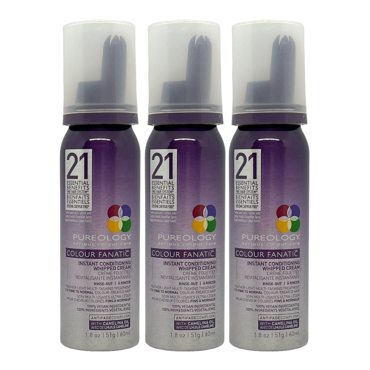 Pureology Colour Fanatic Instant Conditioner Whipped Cream 1.8 Oz (Pack of 3) - Beauty Gables 