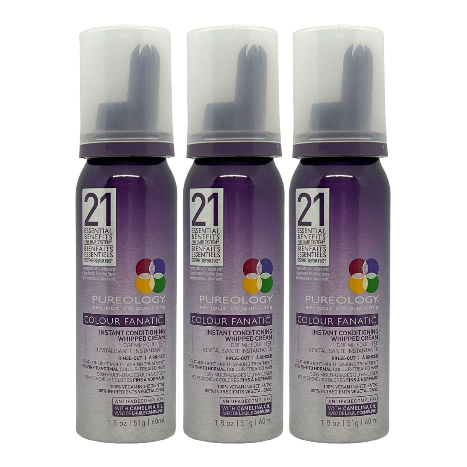 Pureology Colour Fanatic Instant Conditioner Whipped Cream 1.8 Oz (Pack of 3) - Beauty Gables 