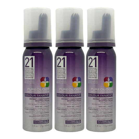 Pureology Colour Fanatic Instant Conditioner Whipped Cream 1.8 Oz (Pack of 3) - Beauty Gables 