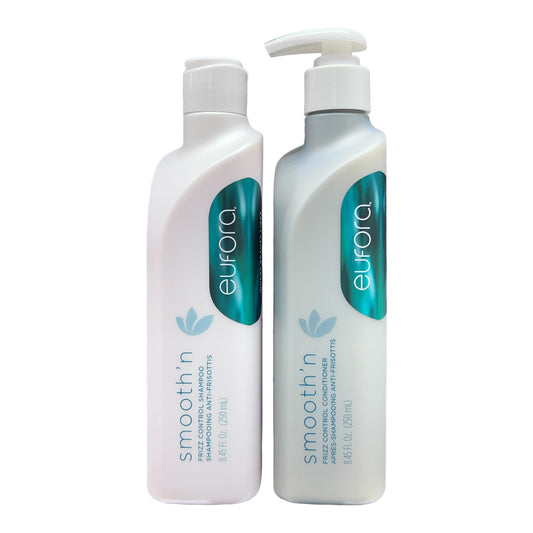 Eufora Smooth'n Frizz Control Shampoo & Conditioner 8.45 Oz Set - Beauty Gables 