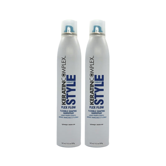 Keratin Complex Style Therapy Flex Flow Hairspray 10.2 Oz (Pack of 2) - Beauty Gables 
