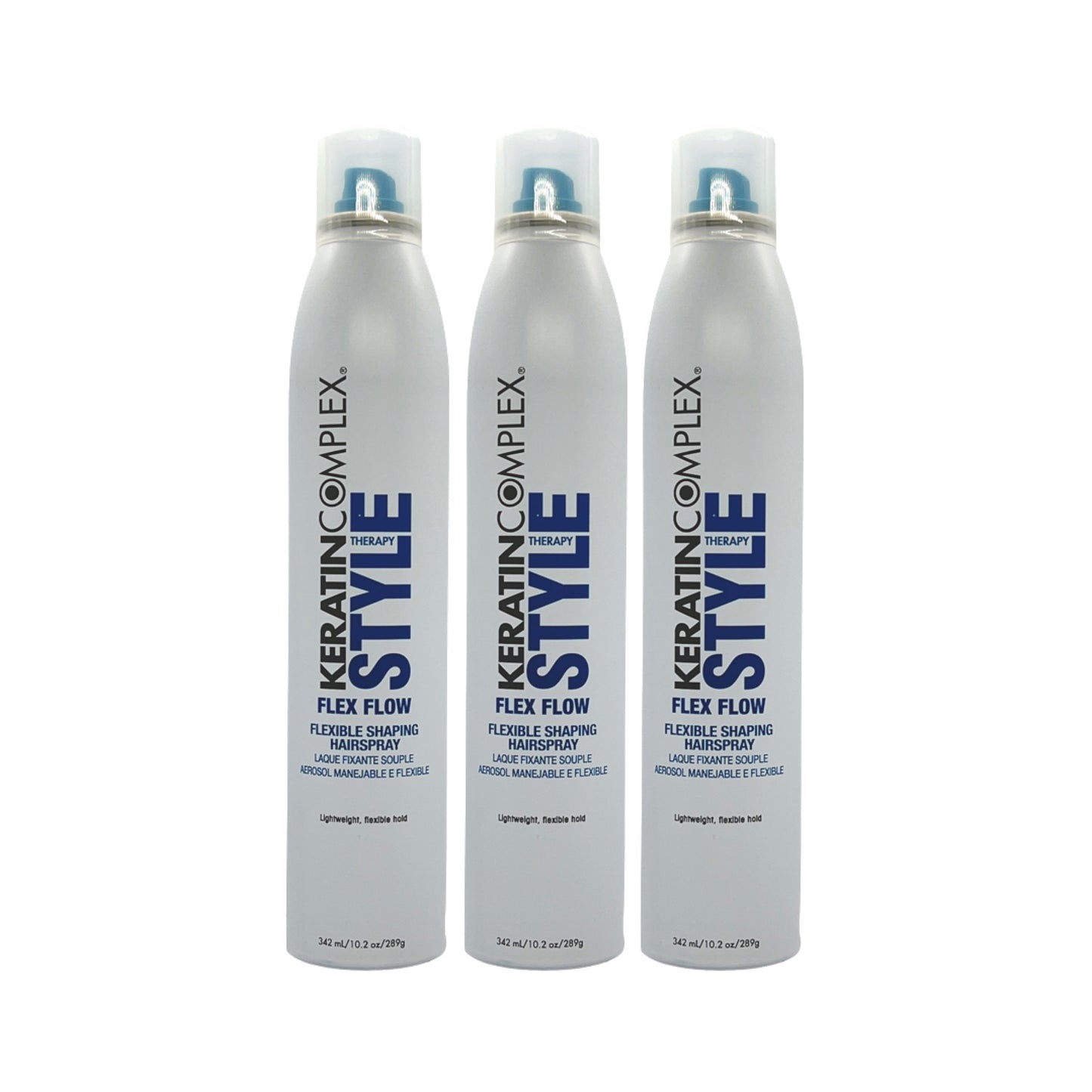 Keratin Complex Style Therapy Flex Flow Hairspray 10.2 Oz (Pack of 3) - Beauty Gables 