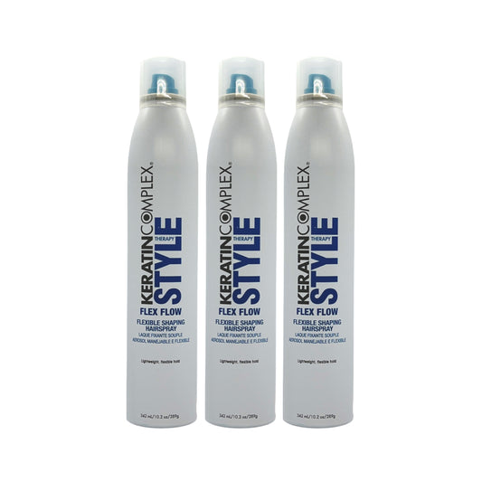 Keratin Complex Style Therapy Flex Flow Hairspray 10.2 Oz (Pack of 3) - Beauty Gables 