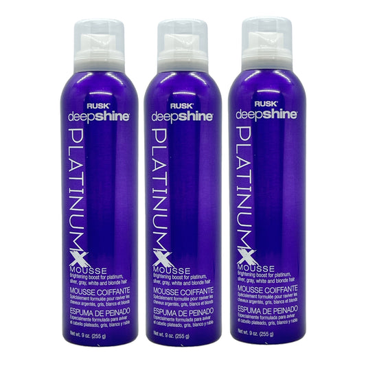 Rusk Deepshine PlatinumX Mousse 9 Oz (Pack of 3) Beauty Gables