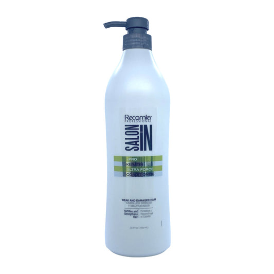 Salon iN Recamier Professional +Pro Keratin Ultra Force Hair Conditioner  33.8 Oz - Beauty Gables 