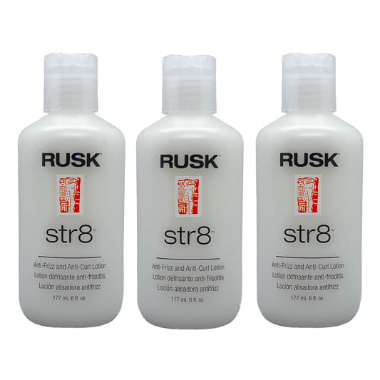 Rusk Str8 Anti Frizz and Anti Curl Lotion 6 Oz (Pack of 3) Beauty Gables