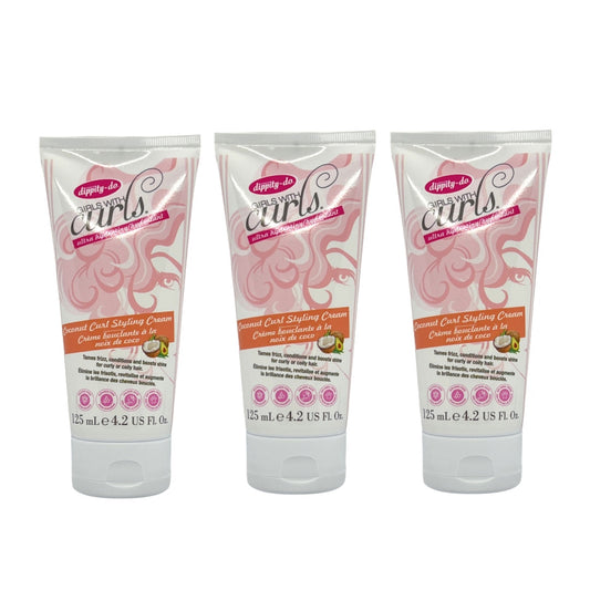 Dippity-do Girls With Curls Ultra Hydratant Coconut Curl Styling Cream 4.2 Oz (Pack of 3) - Beauty Gables 