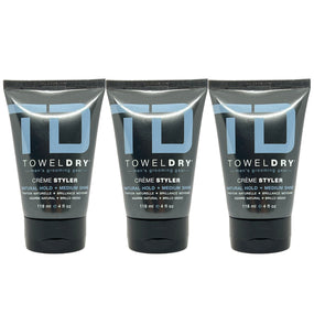 TowelDry Creme Styler + Natural Hold Shine 4 Oz (Pack of 3) - Beauty Gables 