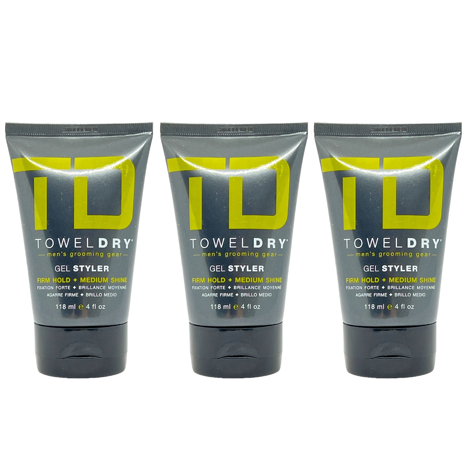 TowelDry Gel Styler Firm Hold + Medium Shine 4 Oz (Pack of 3) - Beauty Gables 