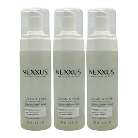 Nexxus Clean & Pure with ProteinFusion Conditioning Hair Foam 5.5 Oz (Pack of 3) - Beauty Gables 