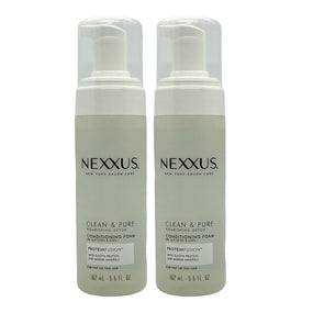 Nexxus Clean & Pure with ProteinFusion Conditioning Hair Foam 5.5 Oz (Pack of 2) - Beauty Gables 
