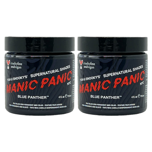 Manic Panic Semi-Permanent Hair Color Cream Blue Panther 4 Oz (Pack of 2) - Beauty Gables 