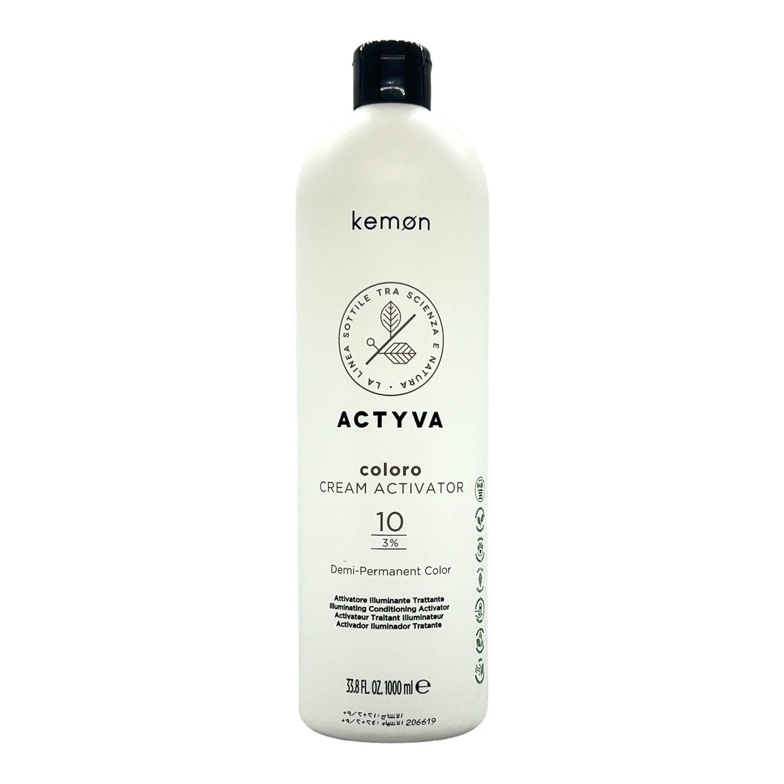 Kemon Actyva Coloro Cream Activator 10 Demi-Permanent Color 33.8 Oz - Beauty Gables 