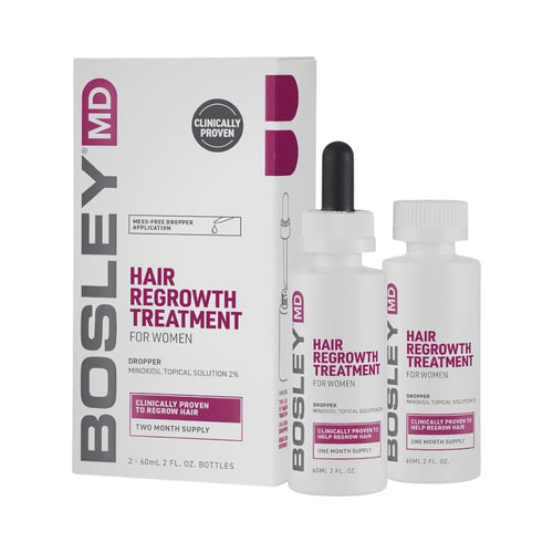Bosley WOMENS Hair Re-growth Treatment 2% 2 x 2 Oz (2 Month Supply)
