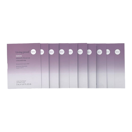 Living Proof Restore Smooth Blowout Concentrate Sample 0.17 Oz (Pack of 10) - Beauty Gables