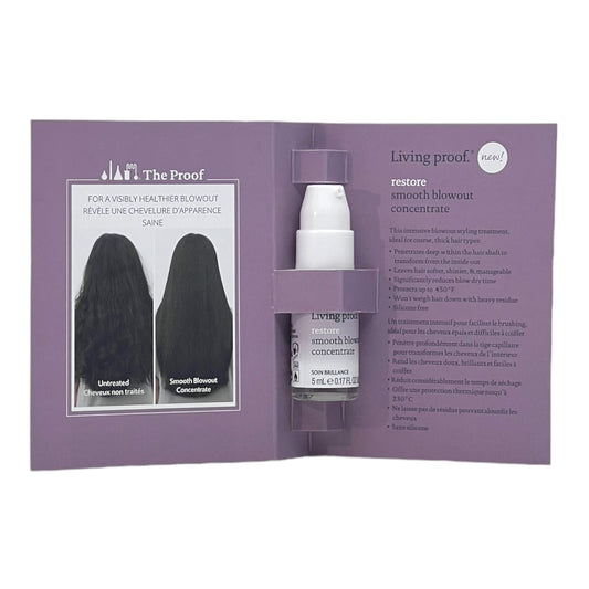 Living Proof Restore Smooth Blowout Concentrate Sample 0.17 Oz (Pack of 10) - Beauty Gables
