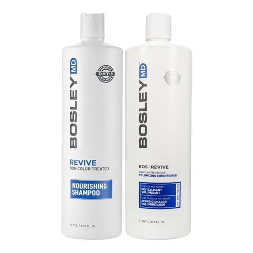 Bosley Revive Non Color Treated Hair Nourishing Shampoo & Conditioner 33.8 Oz Set