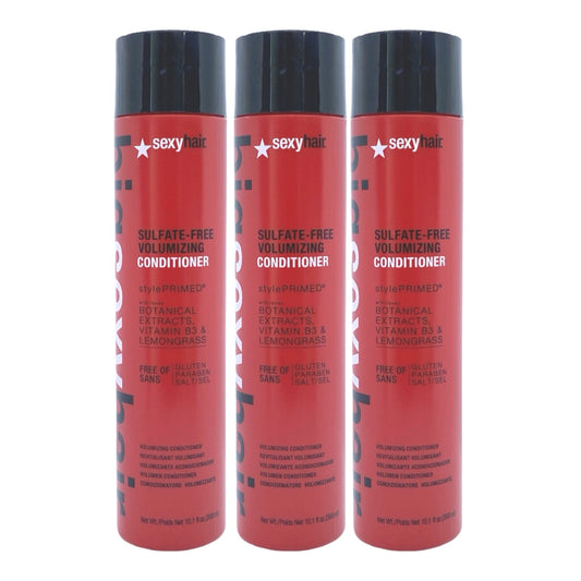 Sexy Hair Sulfate Free Volumizing Conditioner 10.1 Oz (Pack of 3) - Beauty Gables 
