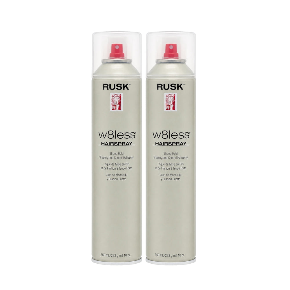 Rusk W8less Strong Hold Shaping and Control Hairspray 10 Oz (Pack of 2)