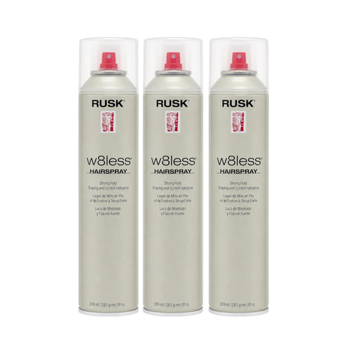 Rusk W8less Strong Hold Shaping and Control Hairspray 10 Oz (Pack of 3)
