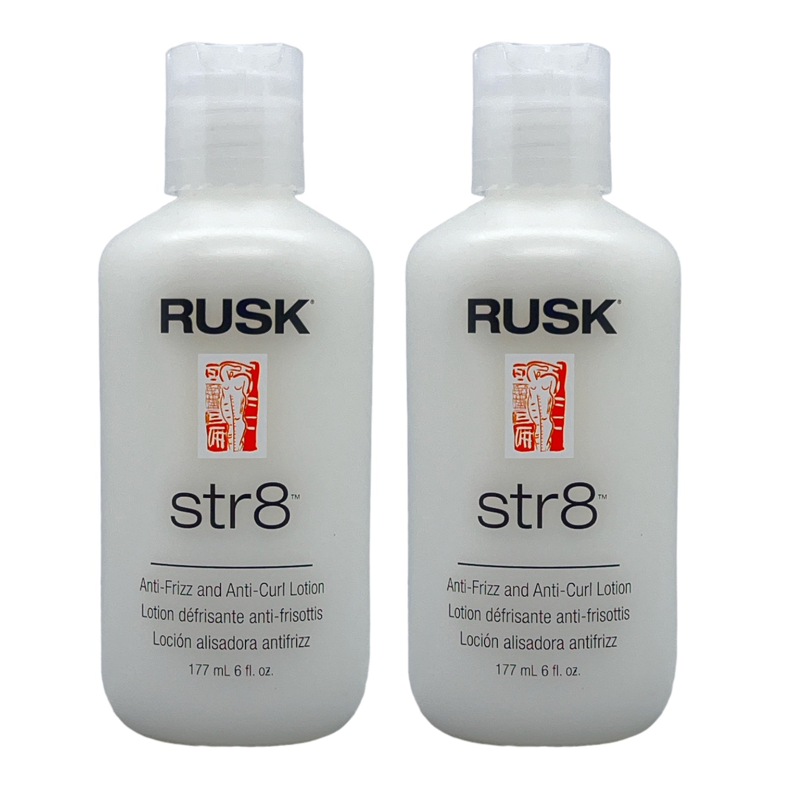 Rusk Str8 Anti Frizz and Anti Curl Lotion 6 Oz (Pack of 2) Beauty Gables