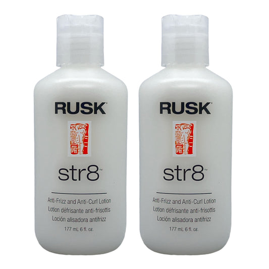 Rusk Str8 Anti Frizz and Anti Curl Lotion 6 Oz (Pack of 2) Beauty Gables