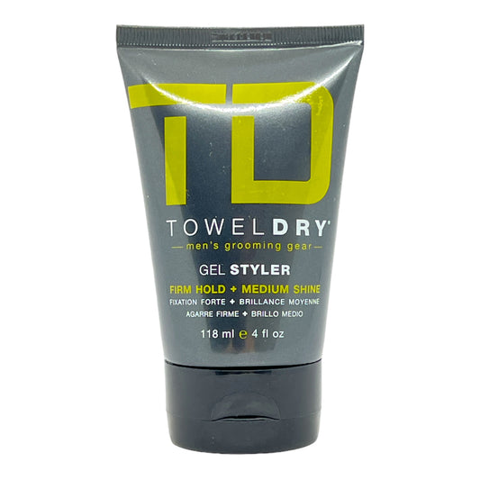 TowelDry Gel Styler Firm Hold + Medium Shine 4 Oz - Beauty Gables 