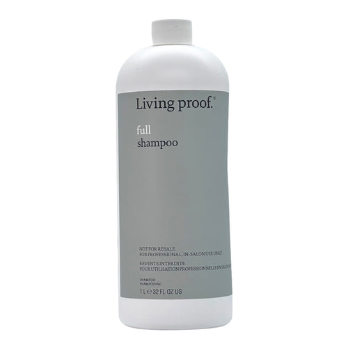 Living Proof Full Shampoo 32 oz bottle with white label and pump, designed for volumizing and nourishing hair.